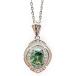¹͢ʡMinkuke Teal Pendant Necklace for Women - 6x8MM Egg Moissanite S925