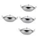 ¹͢ʡHOMSFOU 4 Sets Stainless Steel Pot Griddle Pan Omelet Pan Skille