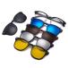 5PCS Magnetic Polarized Clip On Sunglasses 5pcs square 2218 / Ot ¹͢