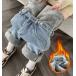  высшее . обратная сторона боа Denim брюки джинсы ножек длина теплый .. защита от ветра холод женский низ обратная сторона ворсистый тонкий Fit брюки длинный леггинсы одеяло ..