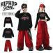  Kids танцевальный костюм красный выставить ребенок одежда hip-hop брюки-карго девочка танцевальный костюм KPOP Корея Street серия .... тренировка надеты чёрный . рука симпатичный 