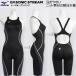  Mizuno MIZUNO.. купальный костюм женский N2MGC72490 черный × уголь WA одобрение GX*SONIC STREAM половина костюм ( гонки открытый задний ) /2026SS