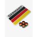 D ドイツ 国旗 バルブキャップ フェンダー エンブレム シール ステッカー VW フォルクスワーゲン GTI 黒