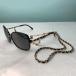 [18-19 бонус +] Chanel солнцезащитные очки цепь имеется квадратное Shape I одежда женский черный 5210Q CHANEL