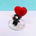  стекло умение Kuroneko . Heart шт. ( красный ) миниатюра украшение кошка 