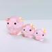  стекло умение цветок ..3 шт розовый миниатюра украшение смешанные товары животное цветок свинья мелкие вещи 