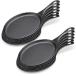 Mifoci 12 Pack Cast Iron Pan Sizzler Plate Mini Skillet 7.8'' x 5.9'' Black Cast Iron Plate Cast Iron Sizzling Skillet Steak Plate for Home Restaurant