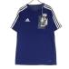  не использовался adidas Adidas передний принт one отметка Logo футбол короткий рукав футболка M голубой форма Япония представитель мужской б/у одежда б/у 