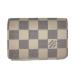 ** LOUIS VUITTON Damier * azur Anne verop*karutodu vi jitoN61746 футляр для визитных карточек футляр для карточек немного царапина . загрязнения есть 