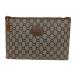 GUCCI Gucci клатч Old Gucci GG плюс Brown царапина . загрязнения есть 