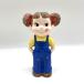  Fujiya Peko-chan копилка керамика производства Showa Retro синий комбинезон царапина . загрязнения есть 