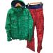 KissMark kiss mark мужской зимняя одежда лыжи одежда верх и низ в комплекте SIZE M зеленый × красный немного царапина . загрязнения есть 