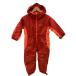 !! mont*bell Mont Bell Kids зимняя одежда комбинезон SIZE 110cm красный × orange немного царапина . загрязнения есть 