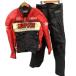 simpson Simpson мужской Rider's мотоцикл одежда выставить жакет брюки SIZE L черный × красный царапина . загрязнения есть 
