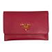 ## PRADA Prada safia-no футляр для карточек * визитная карточка кейс 1MC362 розовый серия немного царапина . загрязнения есть 