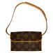 LOUIS VUITTON Louis Vuitton монограмма небольшая сумочка f Rolland чай n рука сумка M51855 царапина . загрязнения есть 