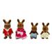  Sylvanian Families Brown заяц Family 4 body комплект кукла фигурка 