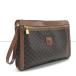 CELINE Celine ручная сумочка Macadam рисунок Brown царапина . загрязнения есть 