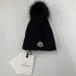 ^^ MONCLER Moncler вязаная шапка Beanie черный Kids 54-56cm с биркой не использовался . близкий 