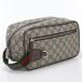  б/у * не использовался GUCCI Gucci клатч 856041 medium GG cosme tik кейс GGs шкив m мужской бежевый 