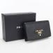 б/у хороший товар PRADA Prada футляр для визитных карточек 1MC122safia-no кожа футляр для карточек женский черный 