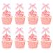 30 шт розовый bow капкейк topa- bow Thema party украшение baby душ капкейк pick свадебный baby душ 