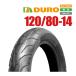  bike tire DURO tire 120/80-14 58P DM1092 T/L goods bike parts center 
