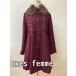  axes femme (axes femme) шерсть Like пальто бордо цвет воротник eko мех удален возможность размер M