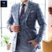  твид tailored jacket жилет выставить голубой / синий проверка блейзер мужской тугой / тонкий jacket хлеб осень / зима / весна большой размер . поступление бизнес 