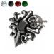  серьги мужской женский серебряный 925 Cross 10 знак . Cubic Zirconia чёрный красный зеленый модный мужской серьги одна сторона уголок для (1 шт продажа )