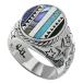  in Ray мульти- Stone sterling мужской кольцо звезда бирюзовый лазурит индеец ювелирные изделия натуральный камень серебряный 925 аксессуары 