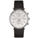 Junghans Form C Chronoscope Quartz Matt Silver Watch | Black Calfskin 041/4771.00 ¹͢