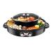 Hot Pot with Grill, Smokeless Electric BBQ Hot Pot Grill Combo 2 in 1 Double Separation Barbecue Grill 17.32