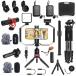 Movo iVlog5 Directors Vlogging Kit for iPhone - Lightning Compatible YouTube Starter Kit - Accessories: Tripod, Phone Stand, Lens, Mics,  ¹͢