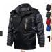  мотоцикл одежда байкерская куртка мужской одежда внешний теплый тонкий большой размер обратная сторона ворсистый одноцветный . способ зимний костюм весна осень-зима День почитания пожилых людей 