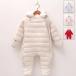  осень-зима baby детский комбинезон пуховик комбинезон Jump костюм с капюшоном . одноцветный защищающий от холода пуховик мужчина девочка празднование рождения детская одежда с хлопком 