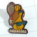  free shipping } orange -na tennis * antique pin badge A00876