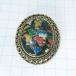  free shipping ) Vintage *. flower field motif * antique brooch A07256