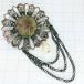  бесплатная доставка ) Vintage * цветок дизайн цепь эмблема * античный брошь A21629