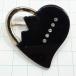  бесплатная доставка ) Vintage * черный Heart * античный брошь A33857