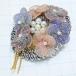 бесплатная доставка ) Vintage * сетка цветок жемчуг блестящий многоцветный * античный брошь A34426