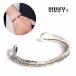 VIVIFY Bb fai браслет браслет серебряный Loopin* Bangle/ Hammered finish w/gold
