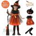  Halloween костюмированная игра . женщина 4 позиций комплект девочка костюм симпатичный шляпа трико имеется платье One-piece Kids wichi. женщина ..