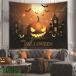  гобелен Halloween украшение орнамент украшение установка многофункциональный орнамент месяц ночь чёрный кошка тыква большой размер товары для вечеринок оборудование орнамент ткань фон ткань искусство постер призрак школа .
