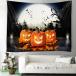  гобелен Halloween украшение орнамент украшение установка многофункциональный орнамент месяц ночь летучая мышь тыква большой размер товары для вечеринок оборудование орнамент ткань фон ткань искусство постер призрак школа .