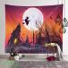  Halloween гобелен тыква фонарь тыква тыква стена украшение Halloween гобелен полный месяц модный орнамент party стена окно. оборудование орнамент занавески 