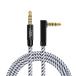 3.5mm audio cable,CableCreation AUX cable headphone cable TRRS male - male one side L type microphone correspondence he