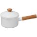  Noda enamel saucepan horn low 14cm IH correspondence white made in Japan Couleur CL-14NW