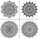 Rolin Roly цветочный принт ...4 pcs 30x30cm man dala чертёж для шаблон DIYsk LAP stencil сиденье картина белый 