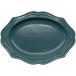  Mino .[ cadre ] эллипс овальный тарелка plate relief узор диаметр примерно 17×13cm карта ru зеленый bronze один ... микроволновая печь соответствует сделано в Японии 